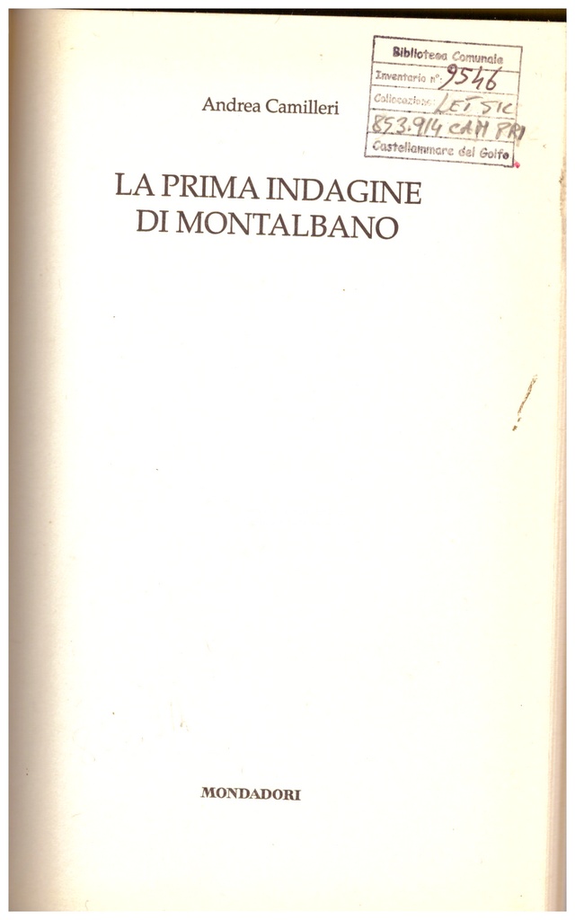 La prima indagine di Montalbano